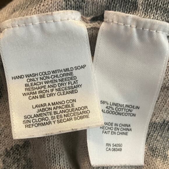 Jones New York Abstract Animal Print Top Sz L - Picture 8 of 10